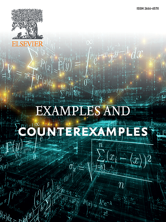 Go to journal home page - Examples and Counterexamples